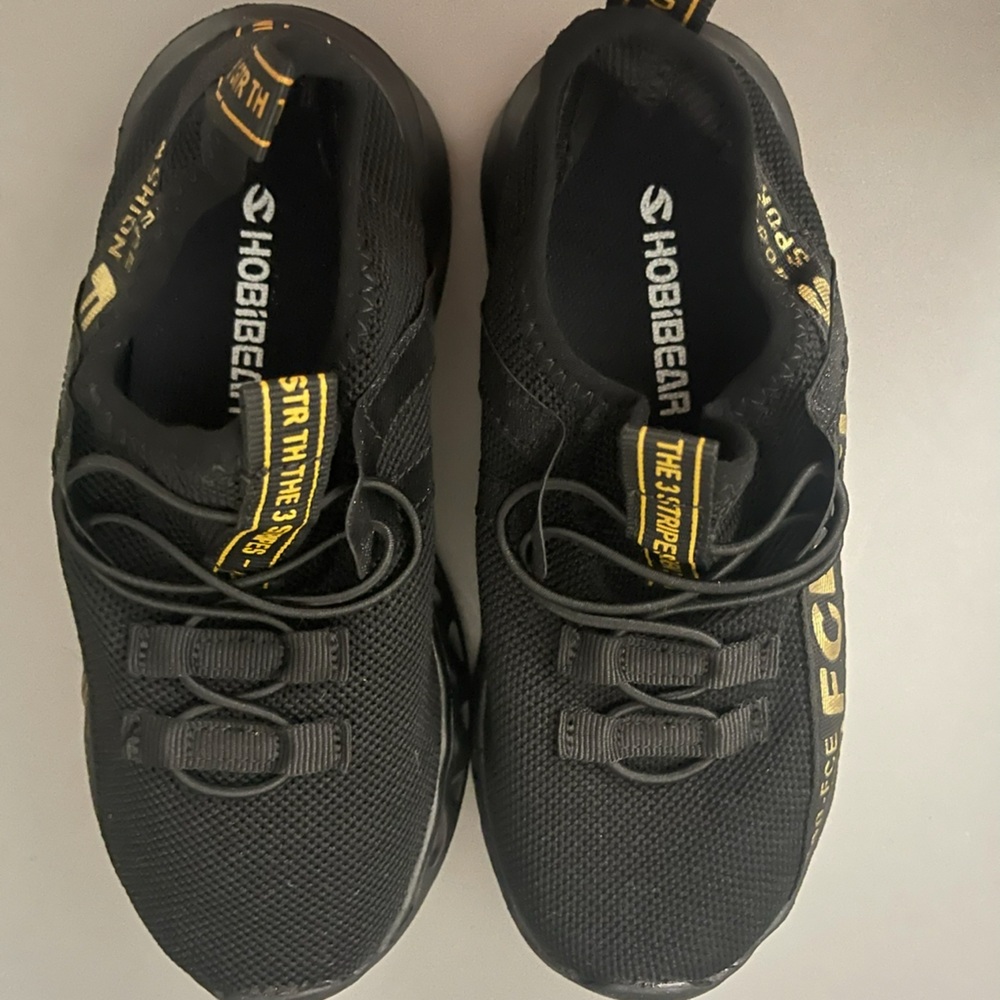 2/$25 Hobibear Kids Black and Yellow Sneakers